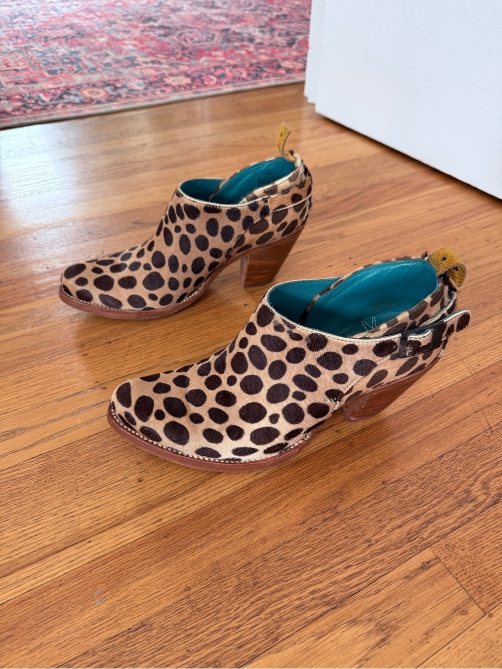 PSKaufman Dalmatian Print Cow Fur Clogs - Size 10 women's